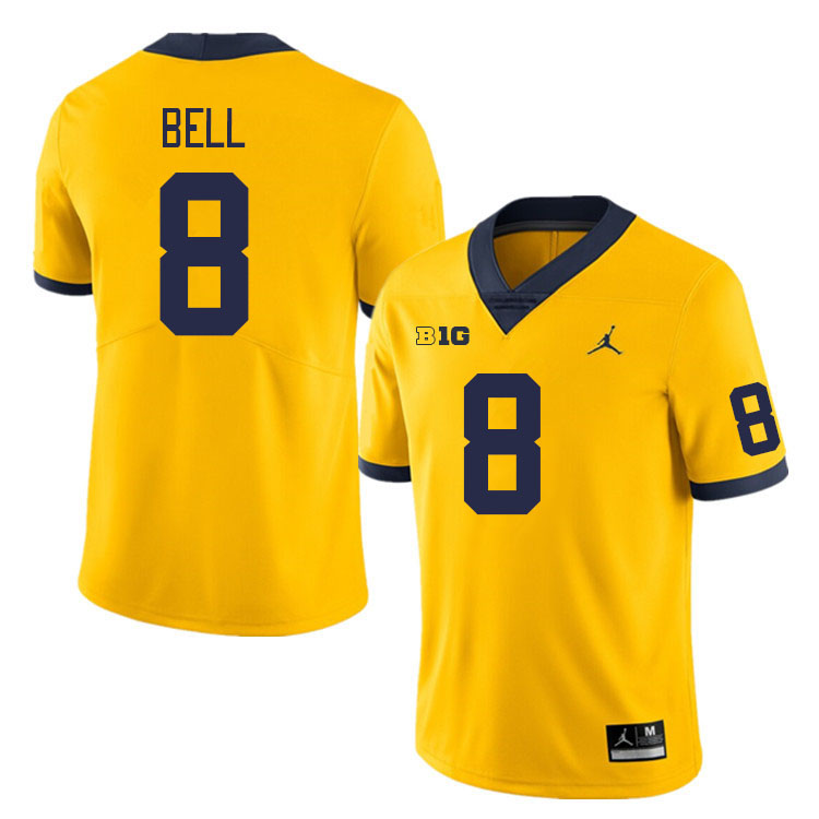 Michigan Wolverines #8 Ronnie Bell College Football Jerseys Stitched Sale-Maize